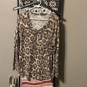 Animal Print Long Sleeve Top